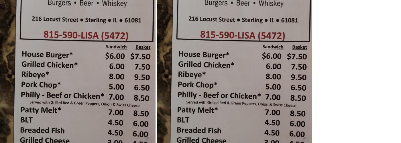 Champs Sport Bar & Grill Menu