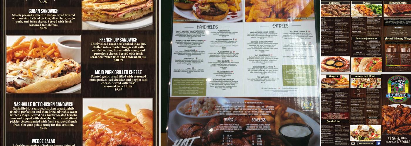 Gators Dockside Gainesville Menu