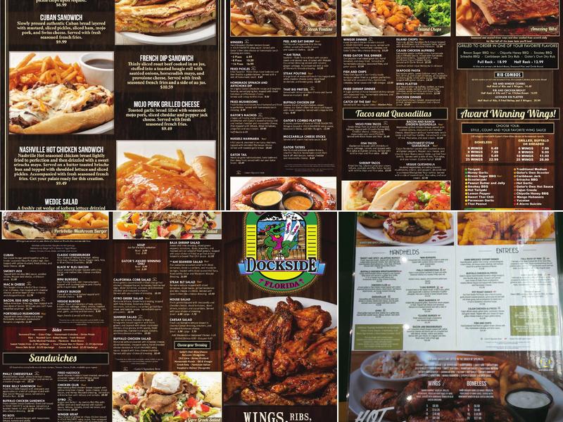 Gators Dockside Gainesville Menu