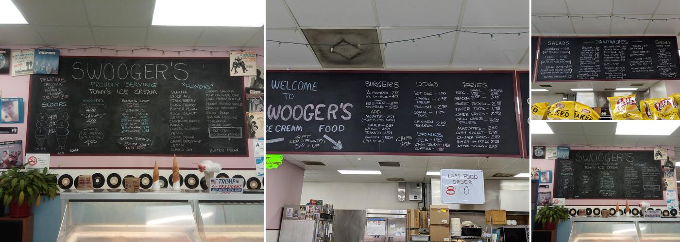 Swooger's Menu