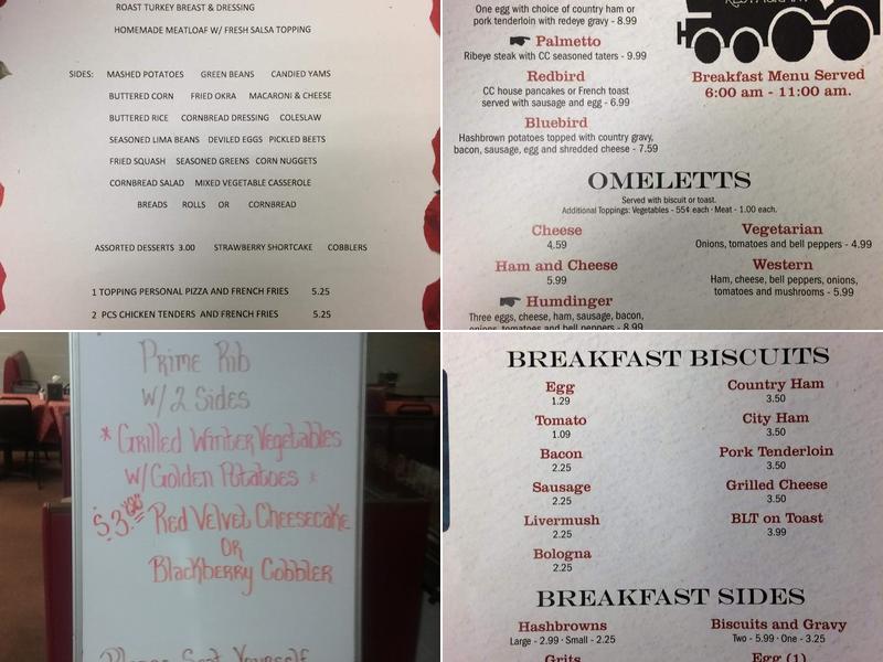 Carolina Crossing Restaurant Menu