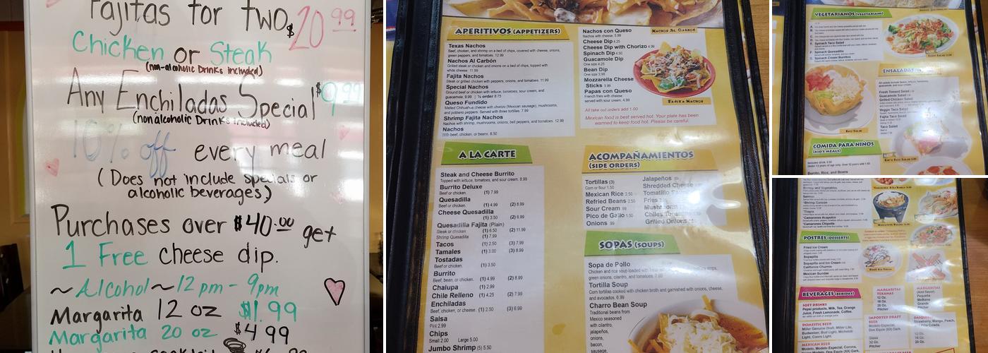 El Patron Mexican Grill Menu