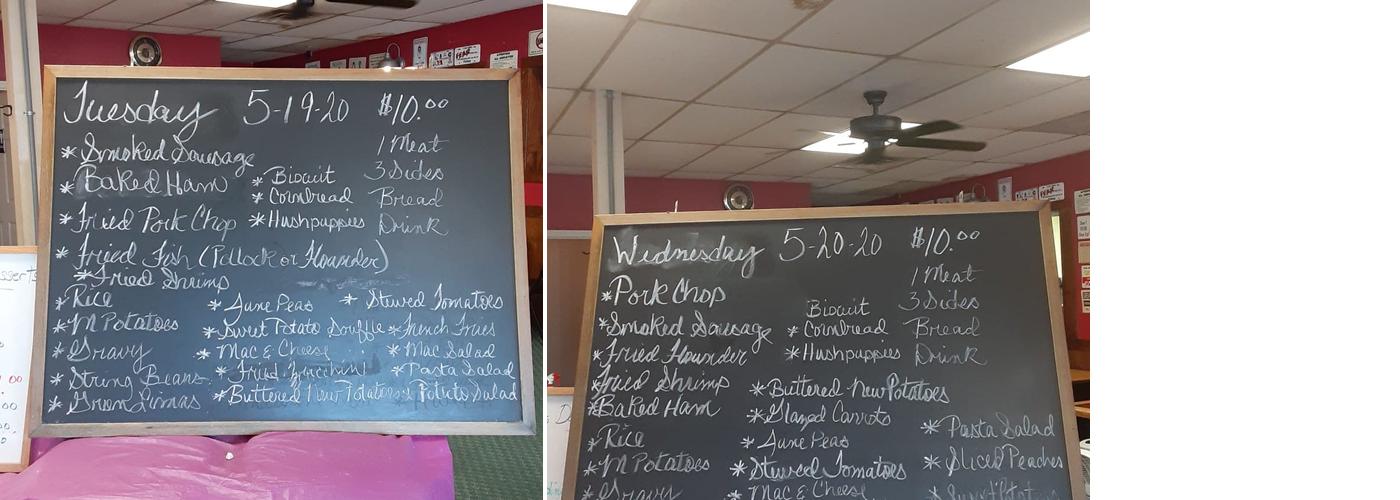 Sugarbaker's Menu