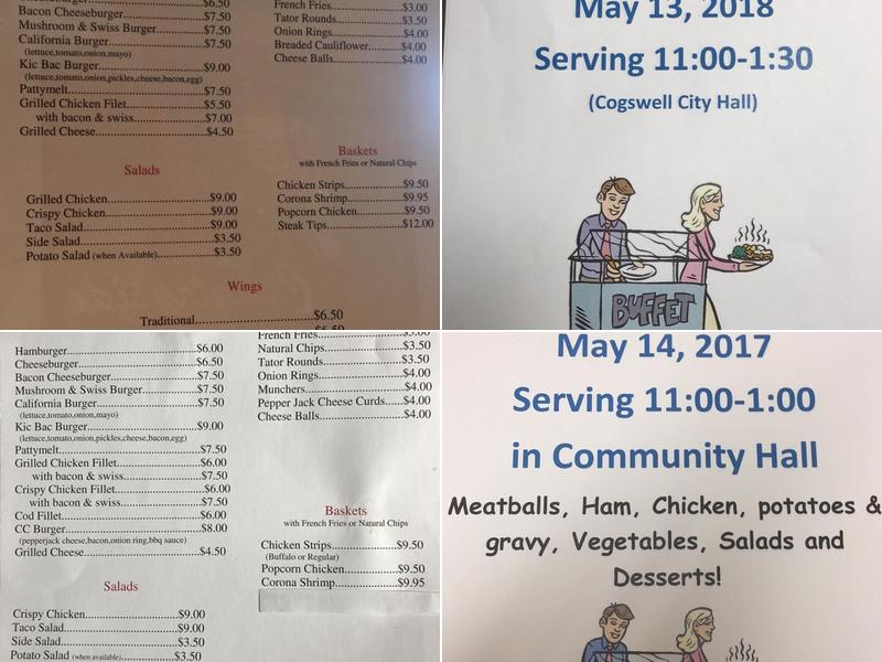 Cogswell Countryside Grill & Bar Menu