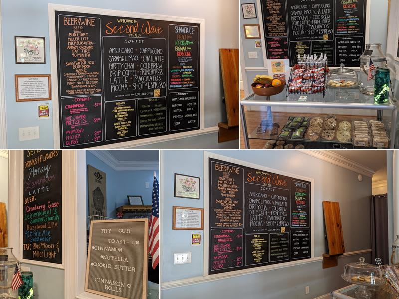 Second Wave Coffee & Books Menu