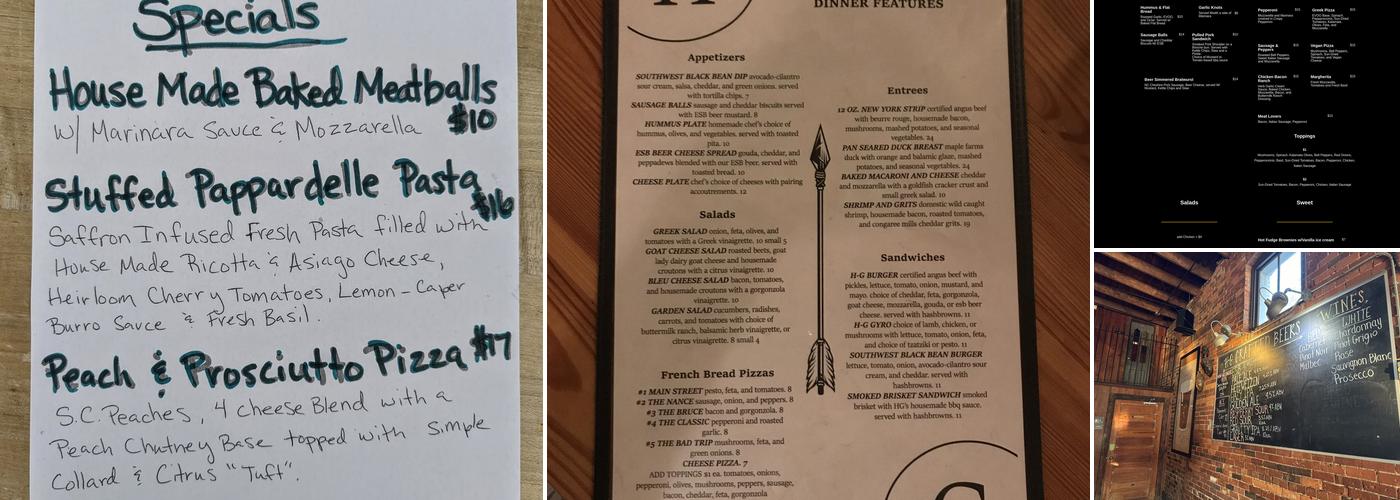 Hunter-Gatherer Brewery & Alehouse Menu