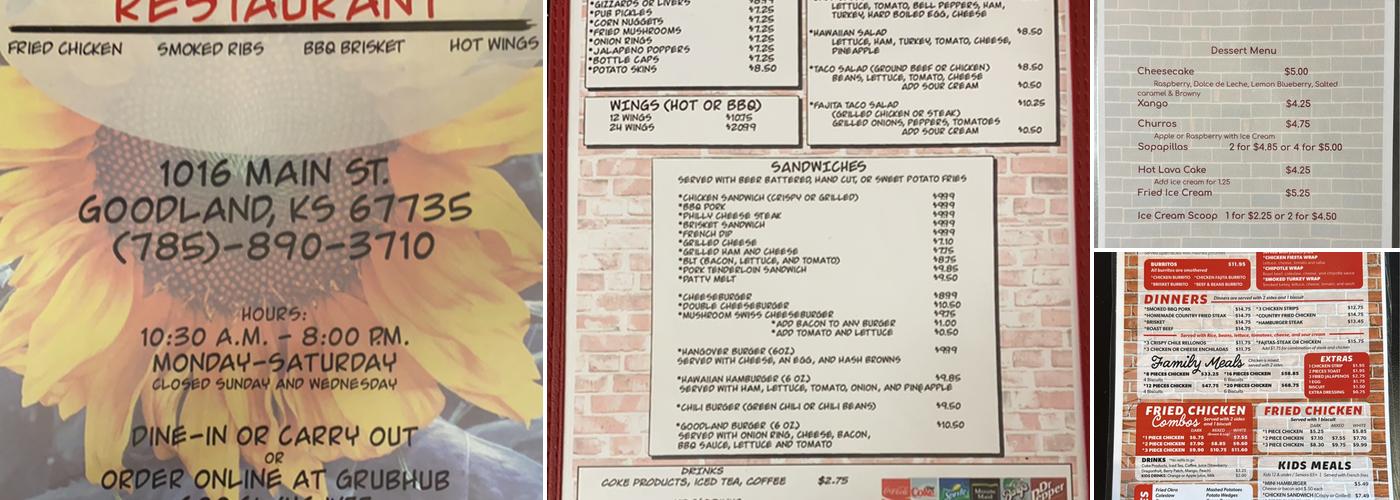 L & T Family Restaurant LLC Menu
