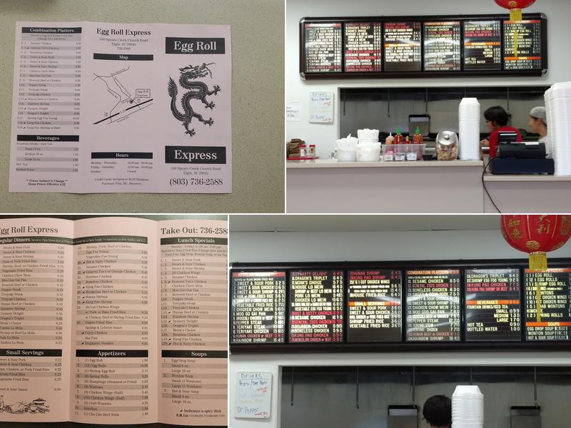 Egg Roll Express Menu