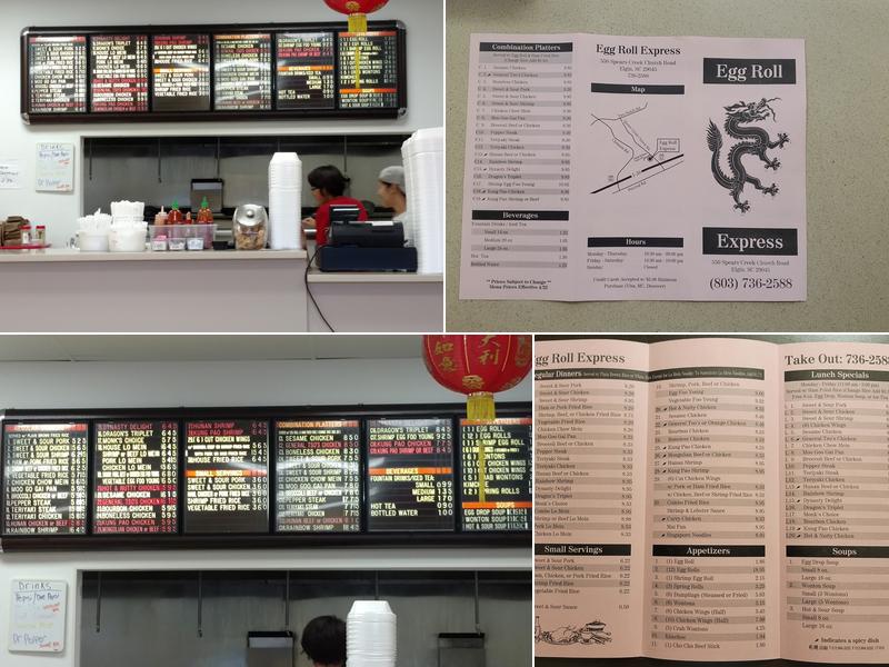 Egg Roll Express Menu