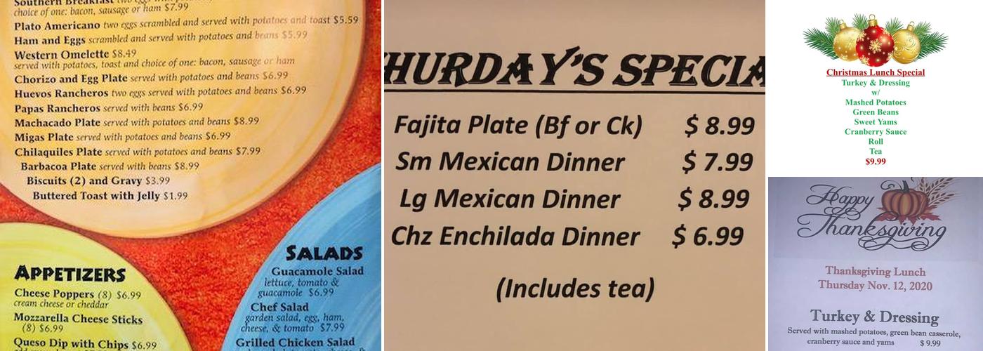Garcia’s On 35 Mexican Grill Menu
