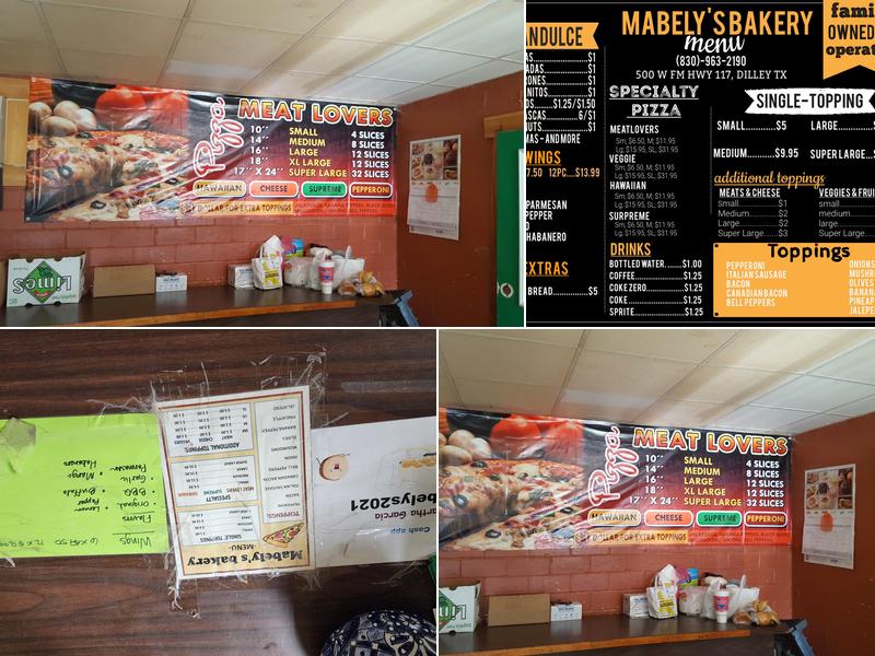 Mabely's Bakery Menu