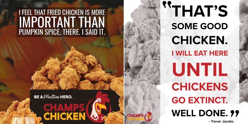 Champs Chicken Menu