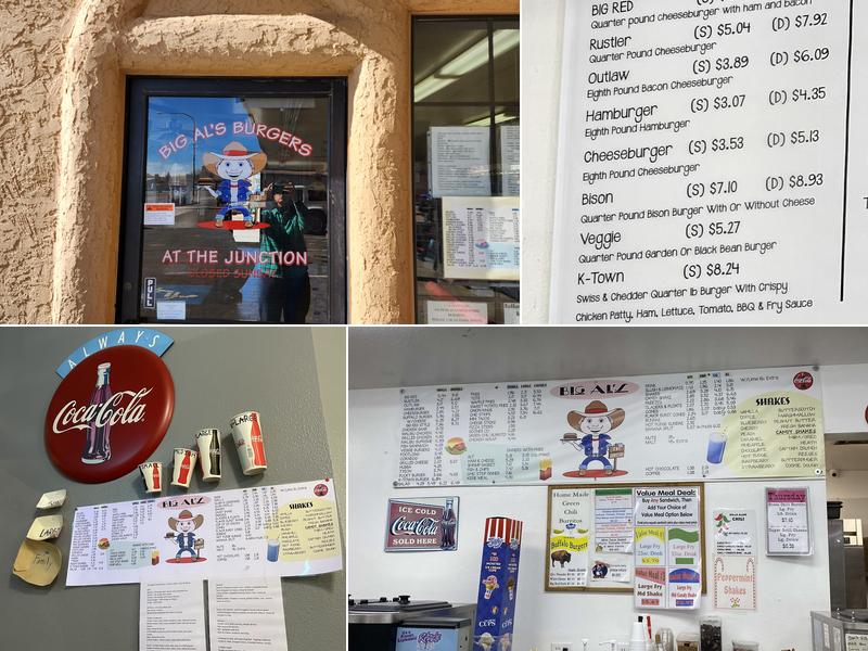 Big Al's Burgers at The Junction Menu