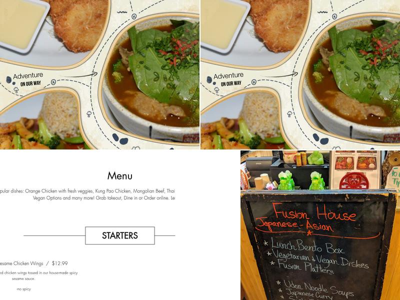 FUSION HOUSE Menu