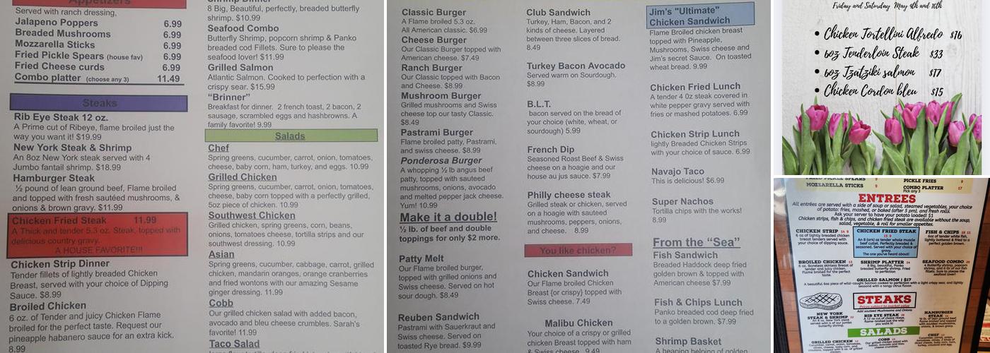 Ponderosa Grill Menu