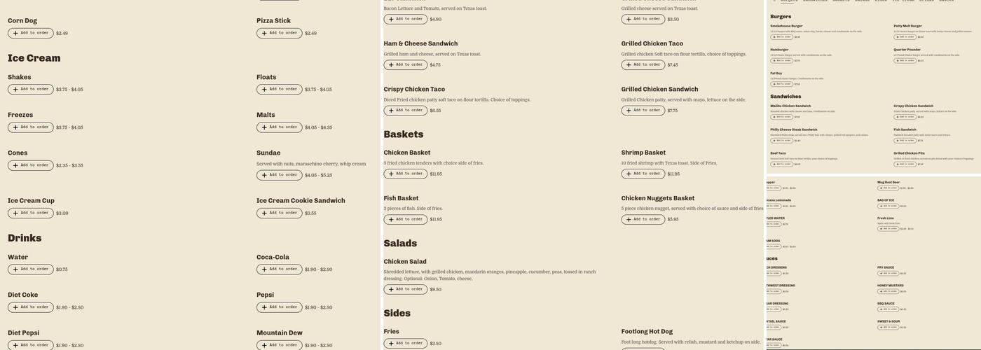 Grub Box Drive Inn Menu