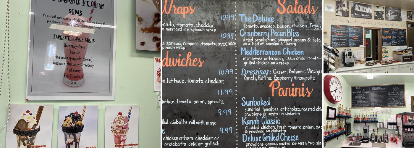 The Soda Fountain Menu