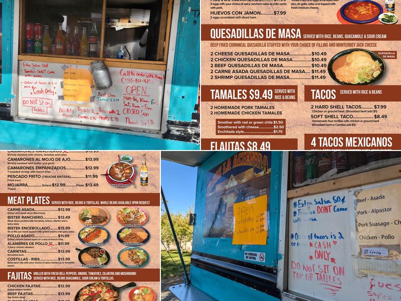 Tacos La Hacienda Menu
