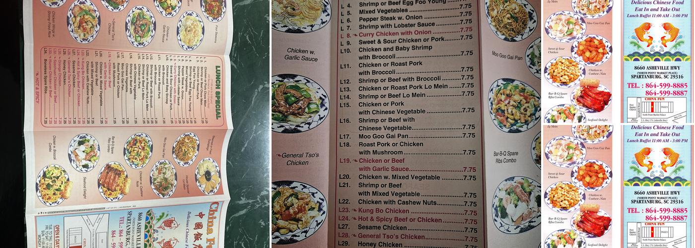 China Fun Menu