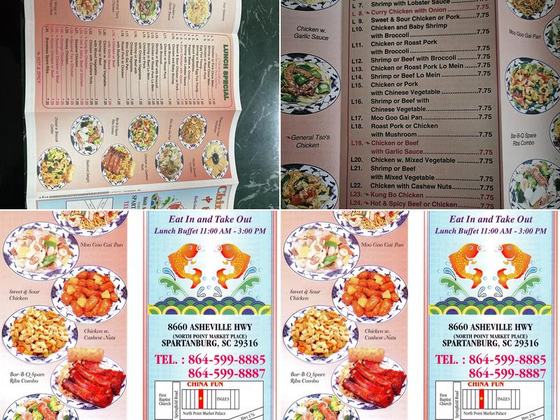 China Fun Menu
