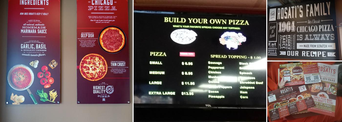 Rosati's Pizza Menu