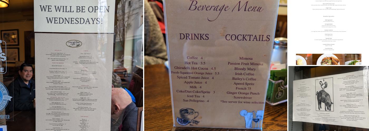 Crescent Cafe Menu