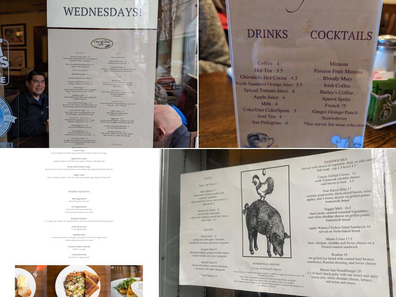 Crescent Cafe Menu