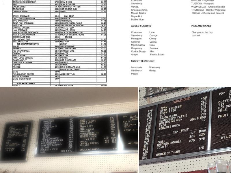 Marion's Variety Menu