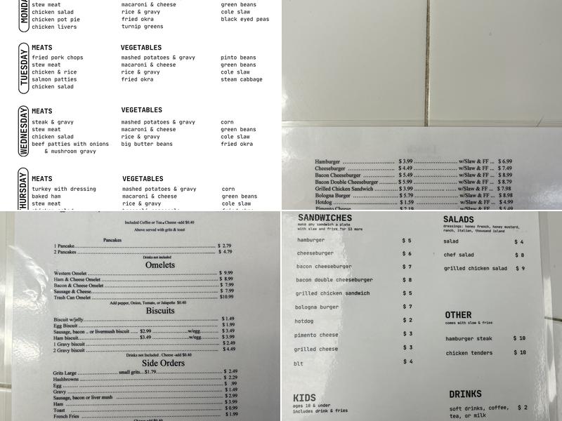 Brandi's Restaurant Menu