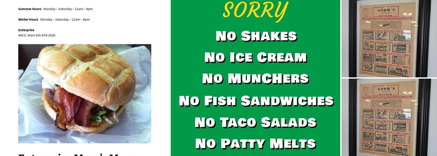 Marv's Drive In Menu