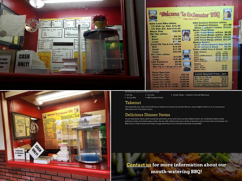 Exsenator's BBQ Menu