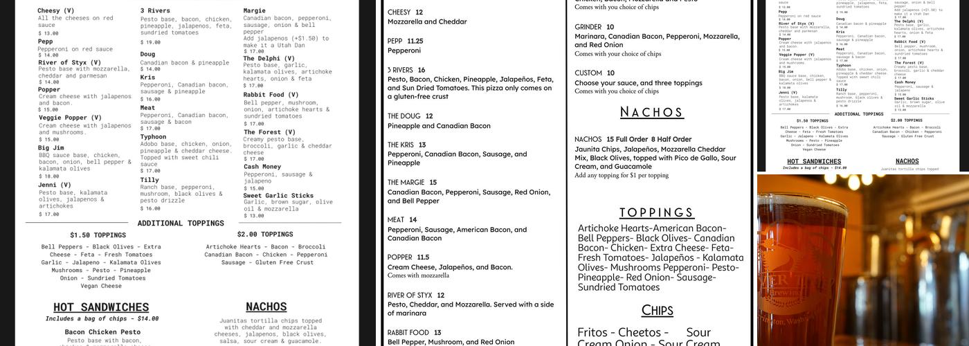 River Time Brewing Menu