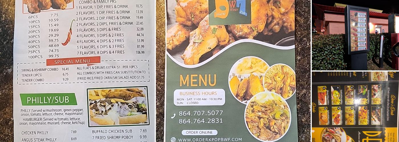 WING Go Menu