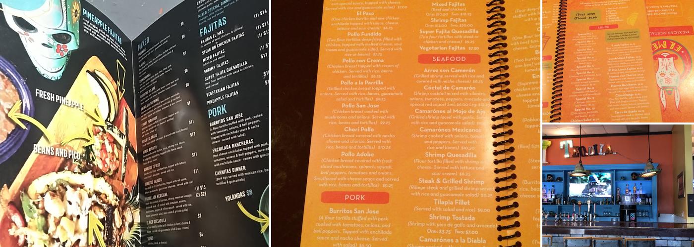 El Mex Menu