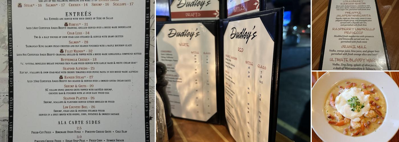 Dudley's Menu