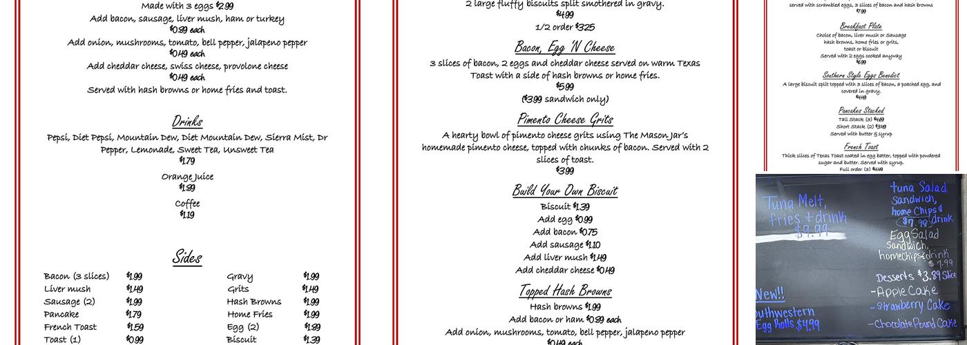 The Mason Jar Menu