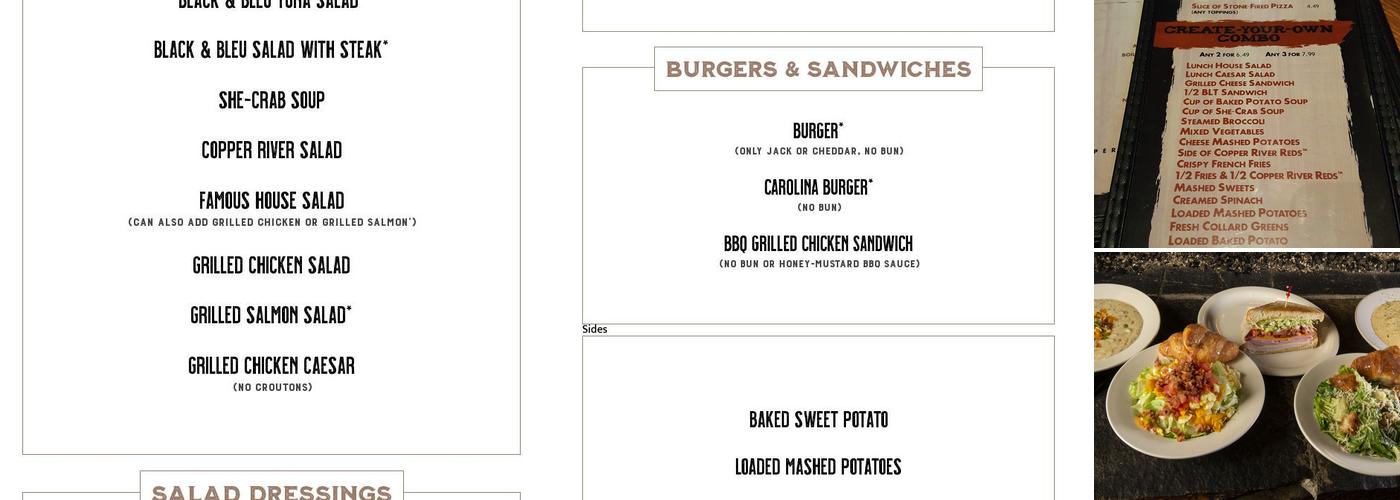 Copper River Grill Menu