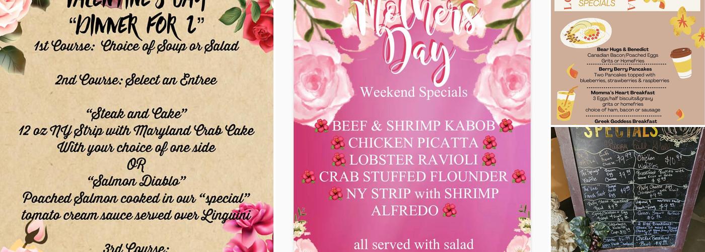 Grapevine Restaurant LLC Menu