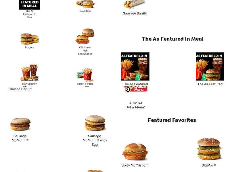 McDonald's Menu