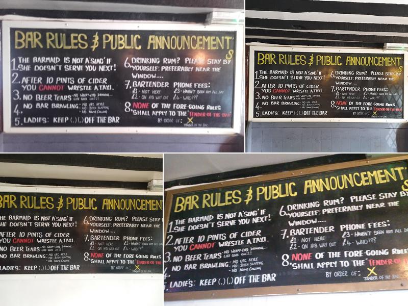 The Carriers Inn Menu