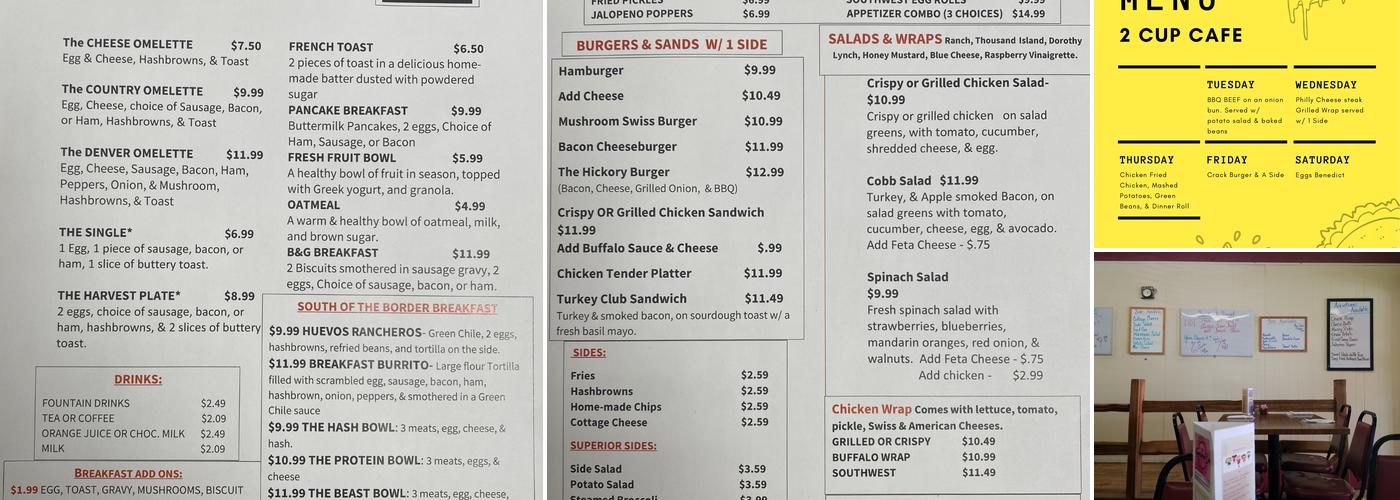 Second Cup- 2 Cup Menu