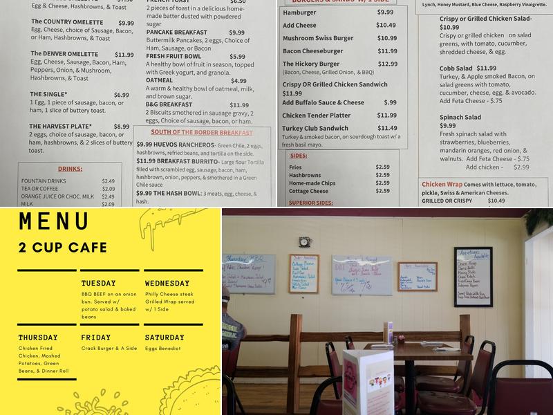 Second Cup- 2 Cup Menu