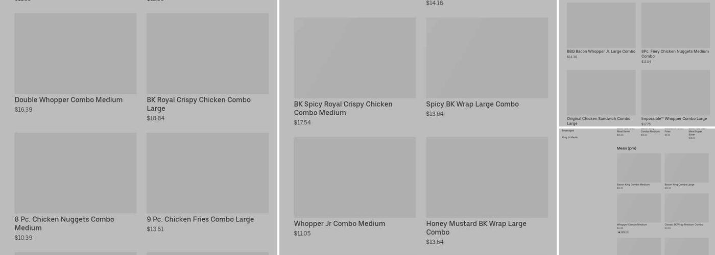 Burger King Menu