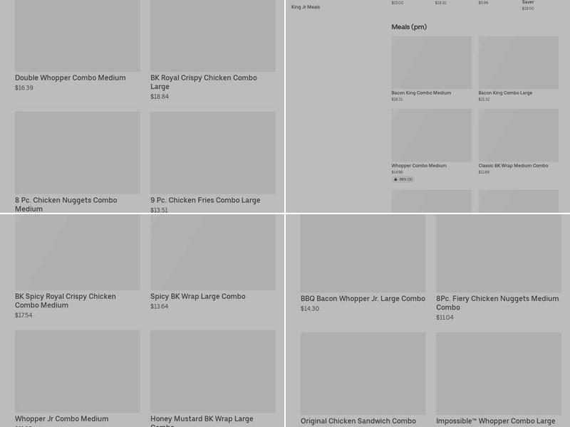 Burger King Menu