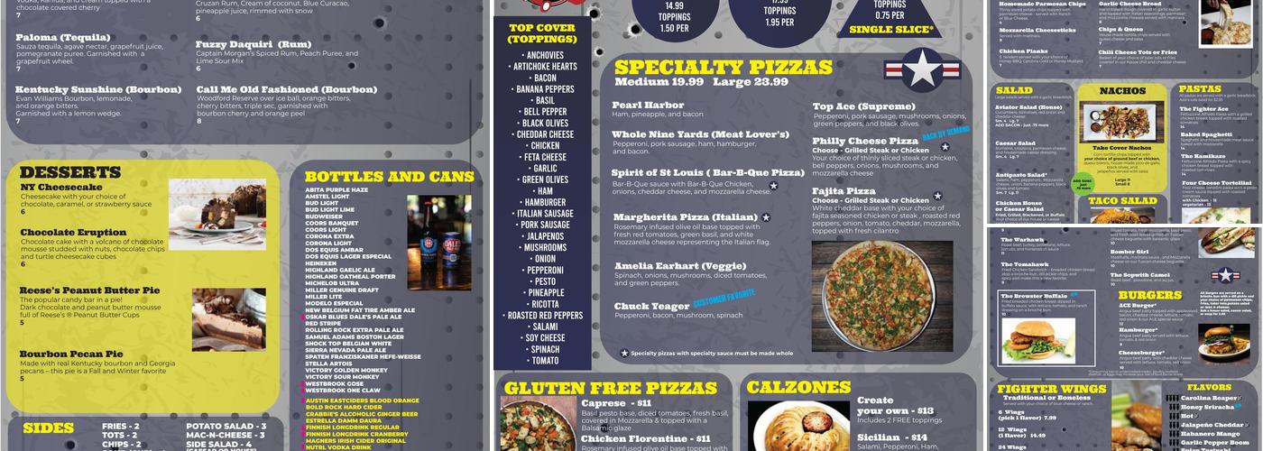 Wild Ace Pizza & Pub Menu