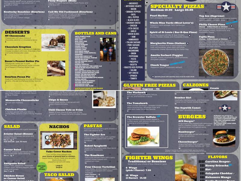 Wild Ace Pizza & Pub Menu