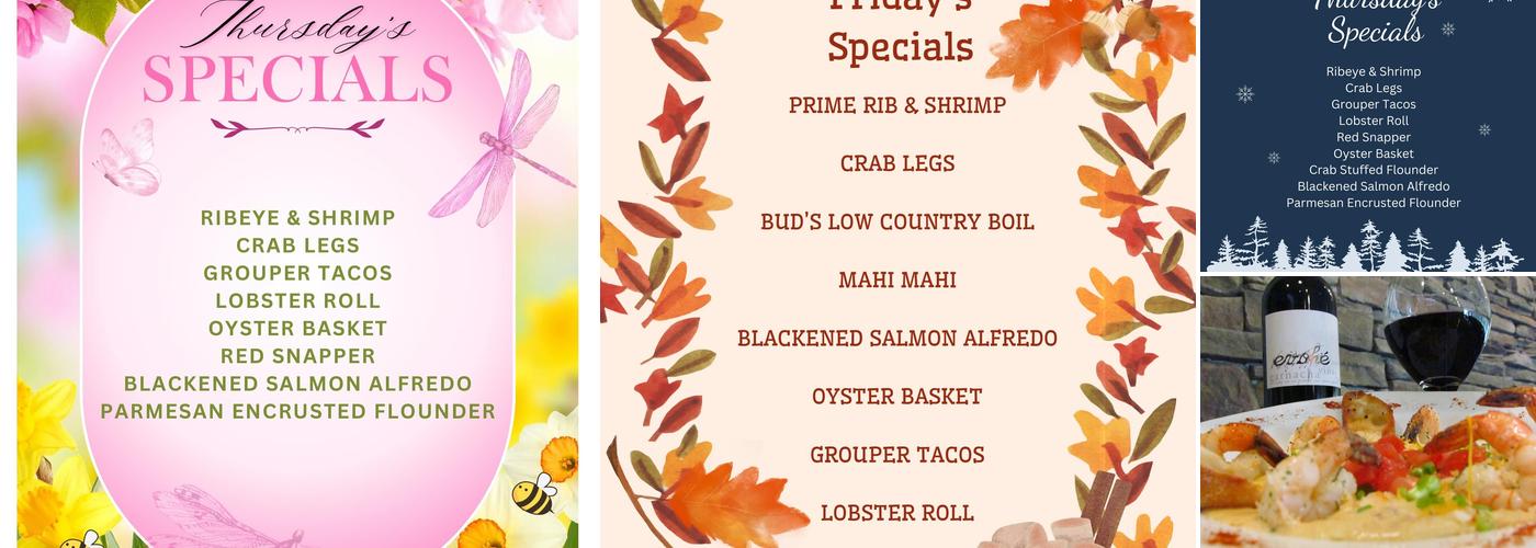 Bowen's Landing Menu