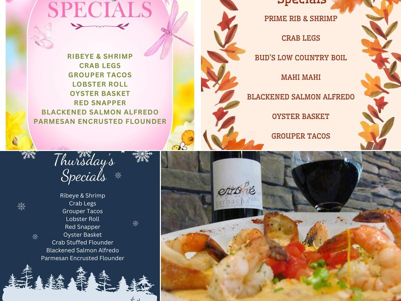 Bowen's Landing Menu