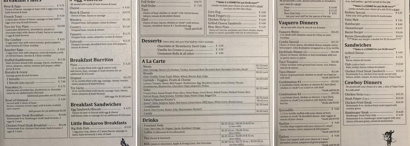 Bryan's Corner Kitchen Menu