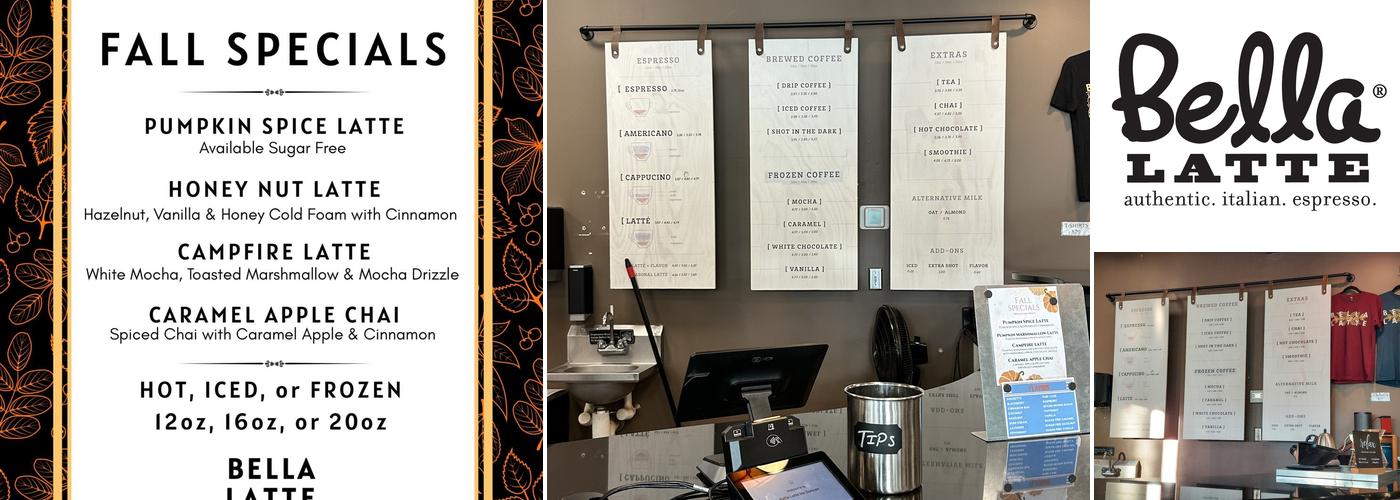 Bella Latte - Duncan Menu